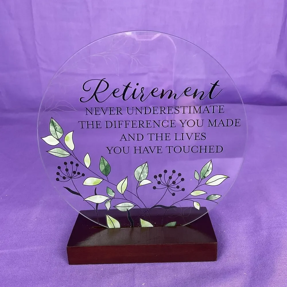 Retirement Plaque with Wooden Stand - 